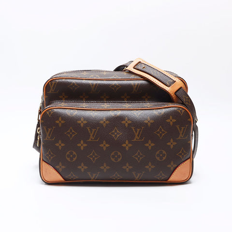 LOUIS VUITTON 2009 Monogram Nile Shoulder Bag Brown WS14406
