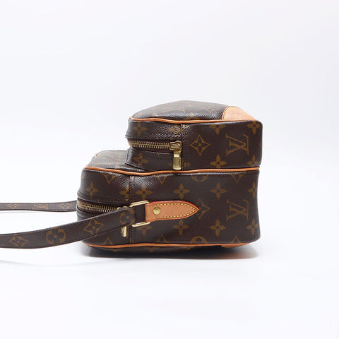 LOUIS VUITTON 2009 Monogram Nile Shoulder Bag Brown WS14406