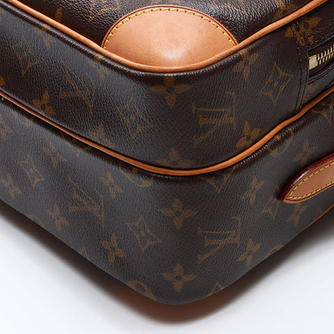 LOUIS VUITTON 2009 Monogram Nile Shoulder Bag Brown WS14406