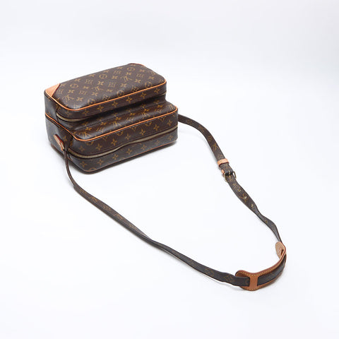 LOUIS VUITTON 2009 Monogram Nile Shoulder Bag Brown WS14406