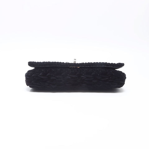 Miu Miu Velour Matelasse Shoulder Bag black WS14407