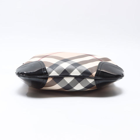 BURBERRY Novacheck enamel Shoulder Bag beige WS14408