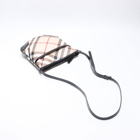 BURBERRY Novacheck enamel Shoulder Bag beige WS14408