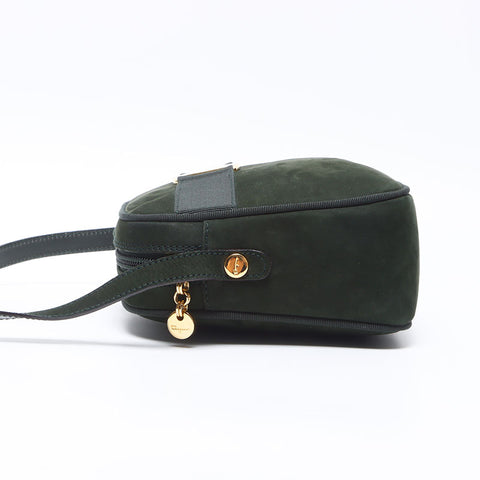 Salvatore Ferragamo Vara Suede Shoulder Bag green WS14410
