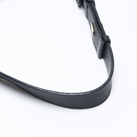 Salvatore Ferragamo Leather bamboo Shoulder Bag black WS14412