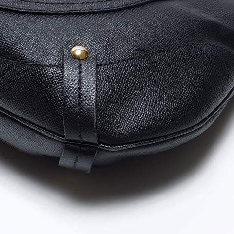 Salvatore Ferragamo Leather bamboo Shoulder Bag black WS14412