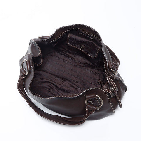 CELINE Bitter Sweet Leather Handbag Brown WS14413