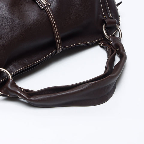 CELINE Bitter Sweet Leather Handbag Brown WS14413