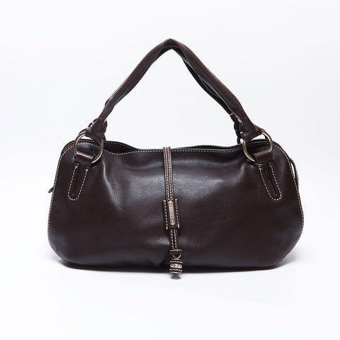 CELINE Bitter Sweet Leather Handbag Brown WS14413