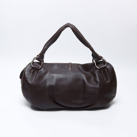 CELINE Bitter Sweet Leather Handbag Brown WS14413