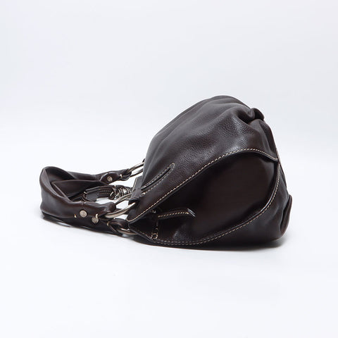 CELINE Bitter Sweet Leather Handbag Brown WS14413