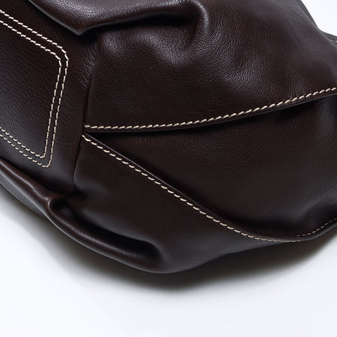 CELINE Bitter Sweet Leather Handbag Brown WS14413