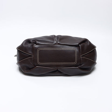 CELINE Bitter Sweet Leather Handbag Brown WS14413