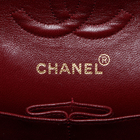 シャネル CHANEL 3番台 ラムスキン マトラッセ ダブルフラップ 23cm　1994-1999 ショルダーバッグ ブラック WS14417