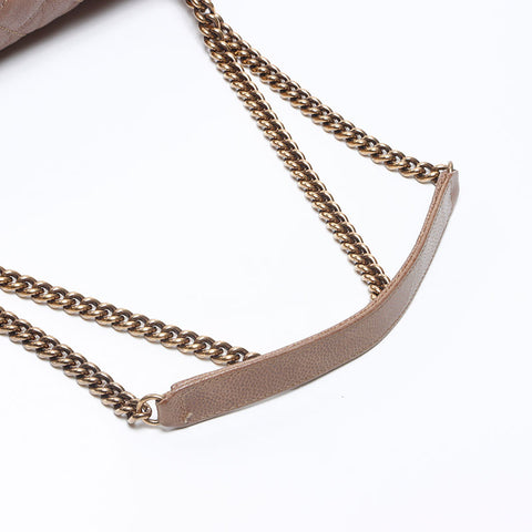 CHANEL 16th series 2012-2013 Caviar Skin Chain Shoulder Bag beige WS14419