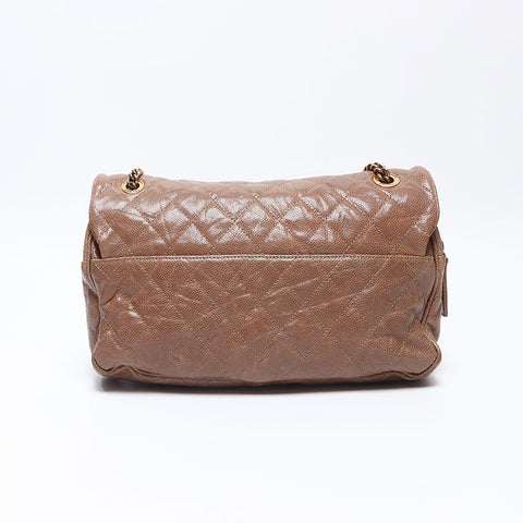 CHANEL 16th series 2012-2013 Caviar Skin Chain Shoulder Bag beige WS14419