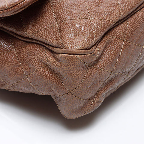 CHANEL 16th series 2012-2013 Caviar Skin Chain Shoulder Bag beige WS14419