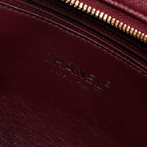 CHANEL 23rd Series 2016 Chevron Calfskin Shoulder Bag Red WS14421