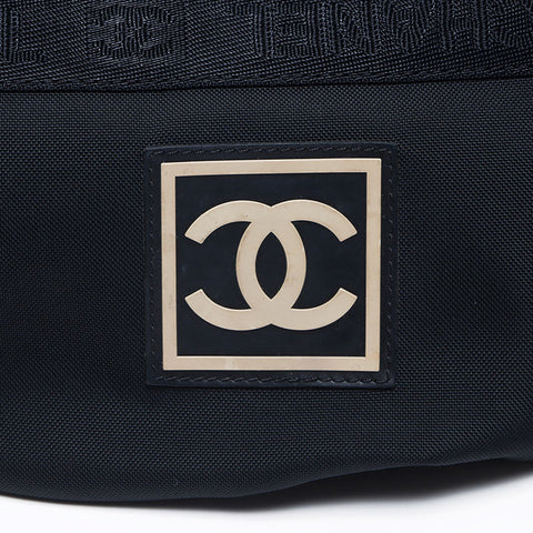 シャネル CHANEL 7番台 2011 スポーツライン ナイロン ウエストバッグ ブラック WS14422