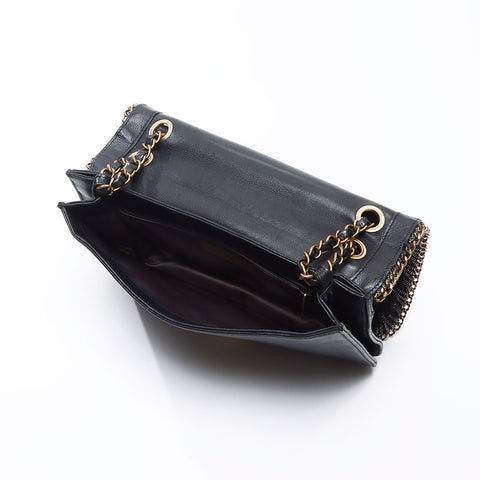 CHANEL 14th 2011 COCO Mark Chain Shoulder Bag black WS14424