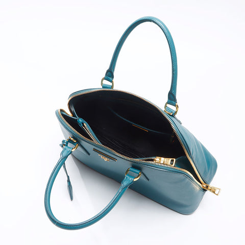 PRADA Saffiano Leather 2012-2013 Handbag green WS14426