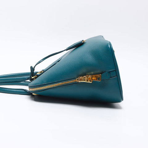 PRADA Saffiano Leather 2012-2013 Handbag green WS14426