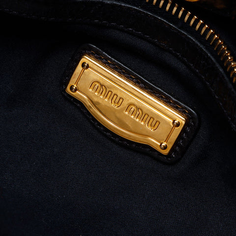 Miu Miu leather Shoulder Bag black WS14427