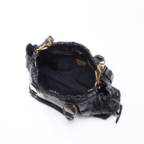 Miu Miu leather Shoulder Bag black WS14427