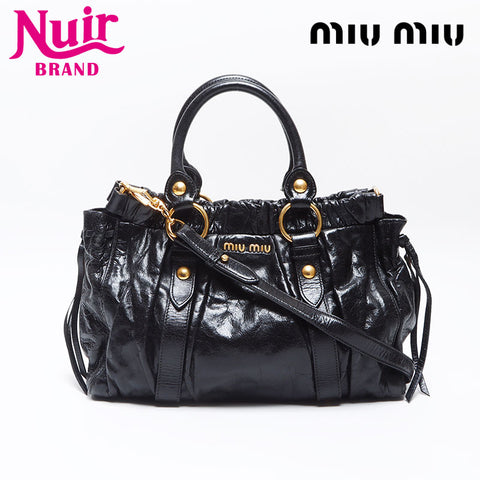 Miu Miu leather Shoulder Bag black WS14427