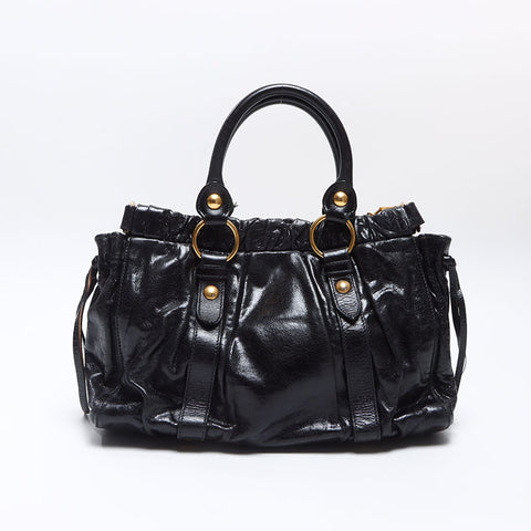 Miu Miu leather Shoulder Bag black WS14427