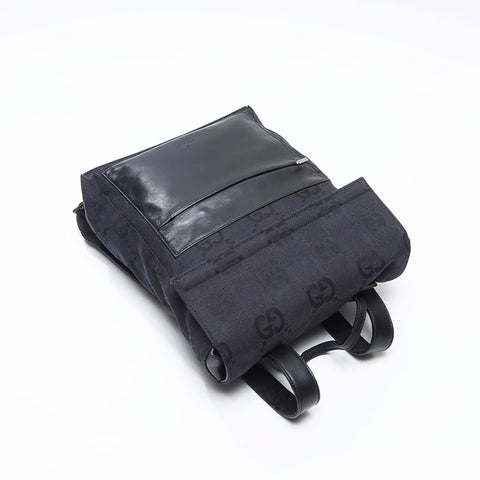 GUCCI GG canvas x leather Backpack Â· Daypack black WS14428