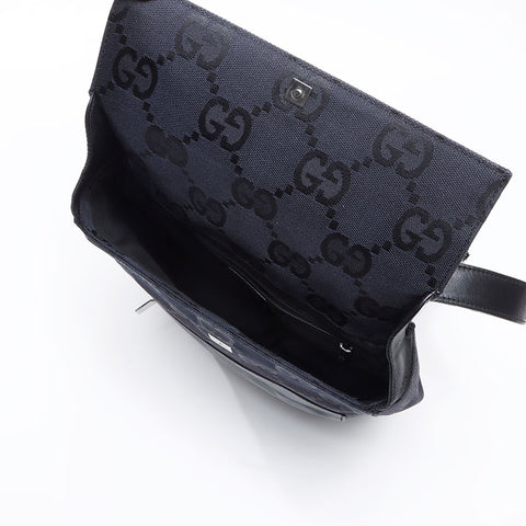 GUCCI GG canvas x leather Backpack Â· Daypack black WS14428