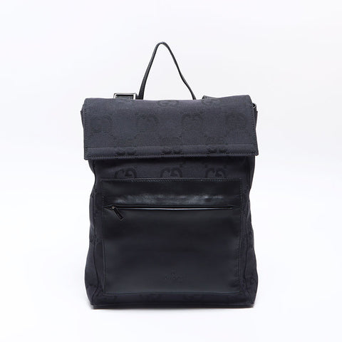 GUCCI GG canvas x leather Backpack Â· Daypack black WS14428