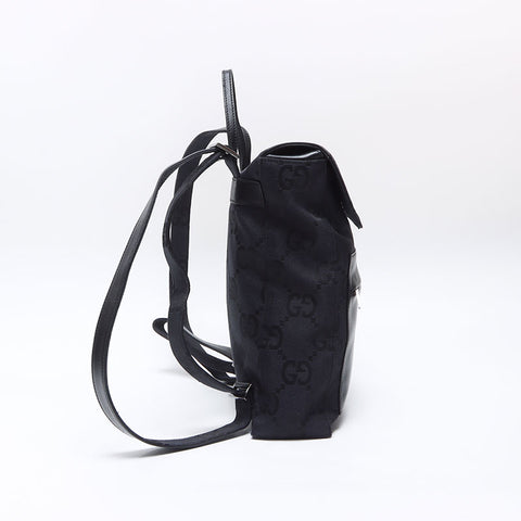 GUCCI GG canvas x leather Backpack Â· Daypack black WS14428
