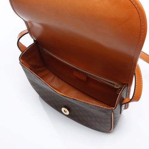 セリーヌ CELINE マカダム ショルダーバッグ ブラウン WS14430