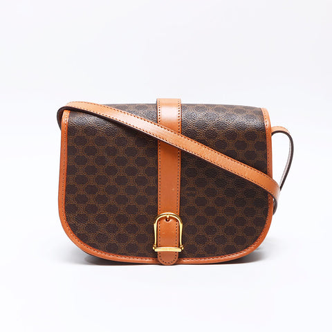 セリーヌ CELINE マカダム ショルダーバッグ ブラウン WS14430