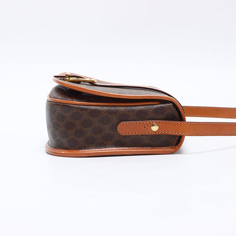 セリーヌ CELINE マカダム ショルダーバッグ ブラウン WS14430