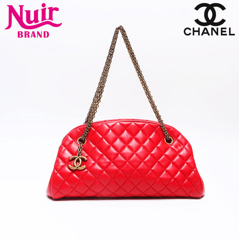 シャネル CHANEL 14番台 マテラッセ ショルダーバッグ レッド WS14431
