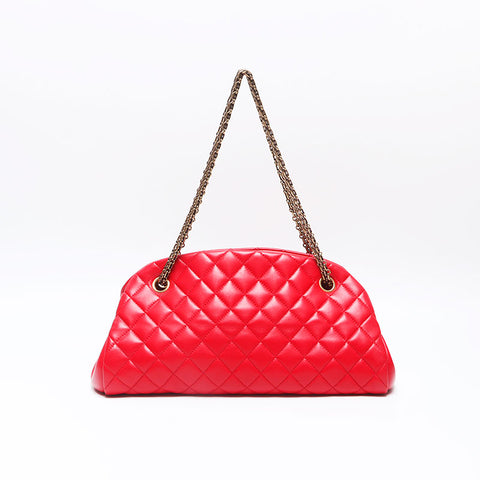 シャネル CHANEL 14番台 マテラッセ ショルダーバッグ レッド WS14431
