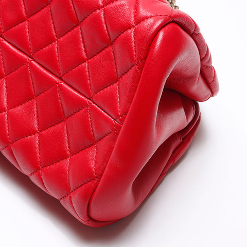 シャネル CHANEL 14番台 マテラッセ ショルダーバッグ レッド WS14431