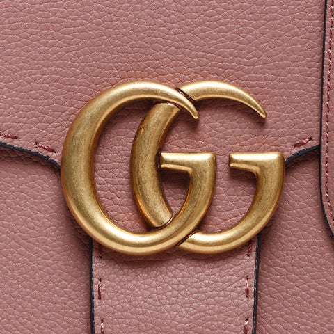 GUCCI GG Marmont Leather 2way Top Handle Shoulder Bag pink WS14435