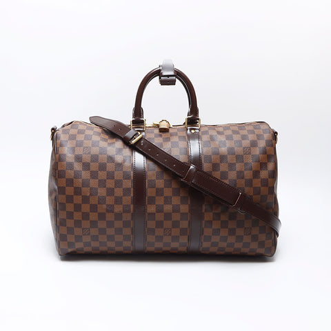 ルイ・ヴィトン LOUIS VUITTON 2009年製 ダミエ キーポル キーポルバンドリエール45 ボストンバッグ ブラウン WS14438