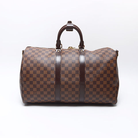 ルイ・ヴィトン LOUIS VUITTON 2009年製 ダミエ キーポル キーポルバンドリエール45 ボストンバッグ ブラウン WS14438