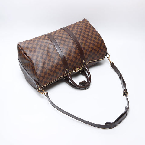 ルイ・ヴィトン LOUIS VUITTON 2009年製 ダミエ キーポル キーポルバンドリエール45 ボストンバッグ ブラウン WS14438