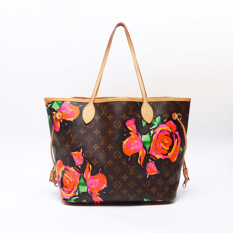 LOUIS VUITTON 2009 Monogram Neverfull MM Rose Tote Bag Brown WS14440