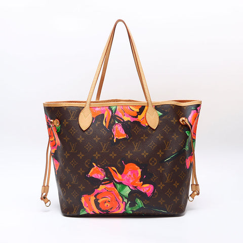 LOUIS VUITTON 2009 Monogram Neverfull MM Rose Tote Bag Brown WS14440
