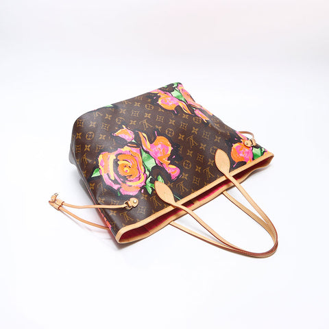 LOUIS VUITTON 2009 Monogram Neverfull MM Rose Tote Bag Brown WS14440