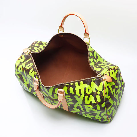 LOUIS VUITTON 2009 Monogram Keepall 50 Graphic Boston bag green WS14441