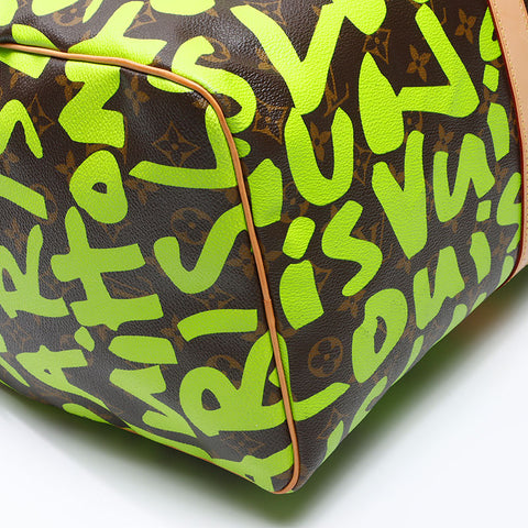 LOUIS VUITTON 2009 Monogram Keepall 50 Graphic Boston bag green WS14441