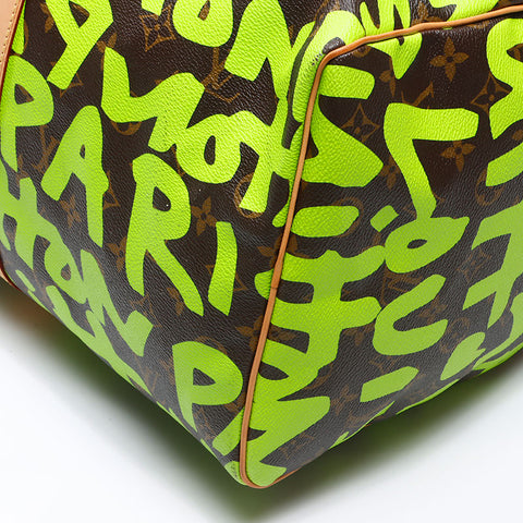 LOUIS VUITTON 2009 Monogram Keepall 50 Graphic Boston bag green WS14441